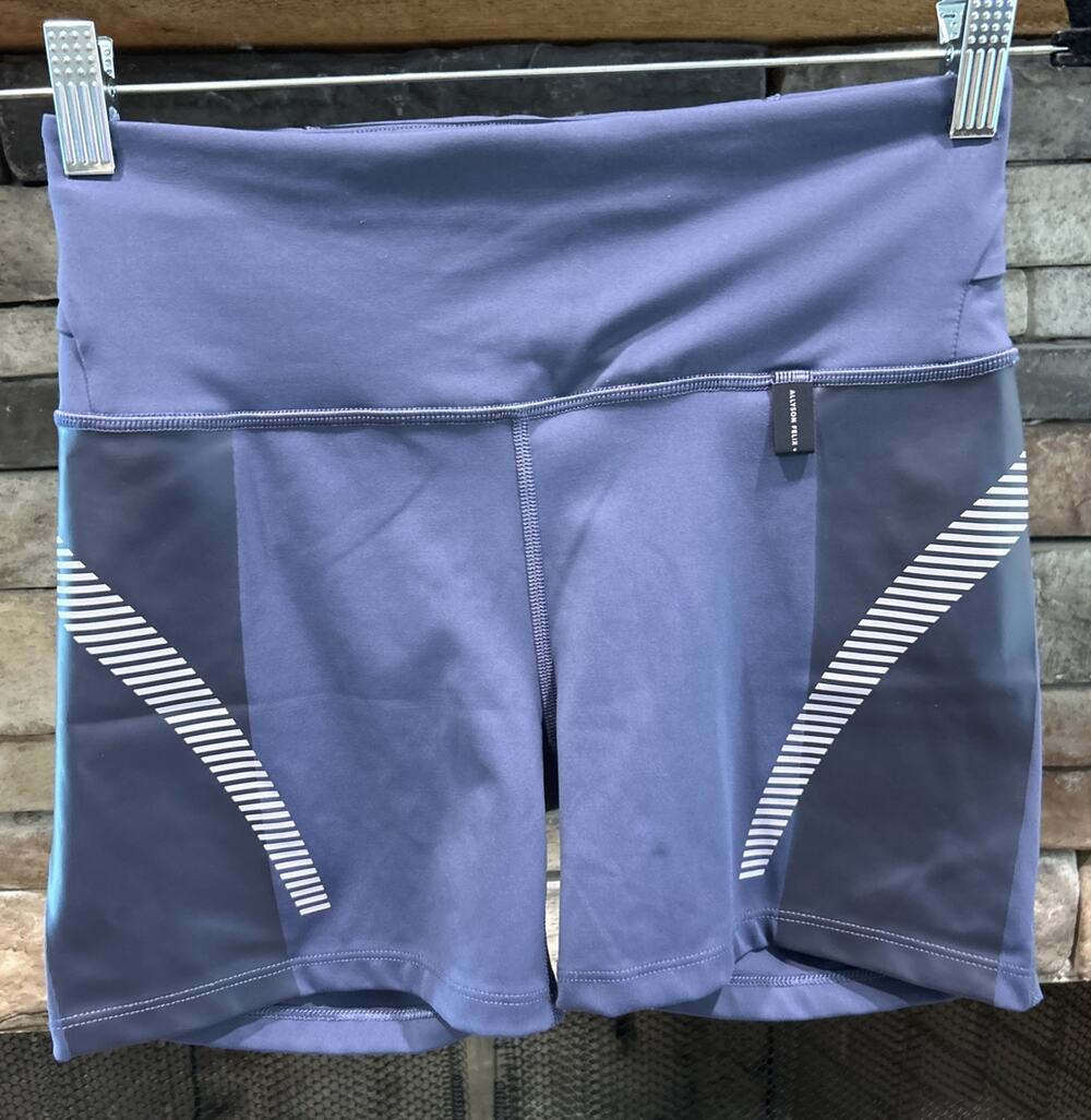 Women’s ATHLETA x Allyson Felix Gray Compression Biker Shorts Size M *B4